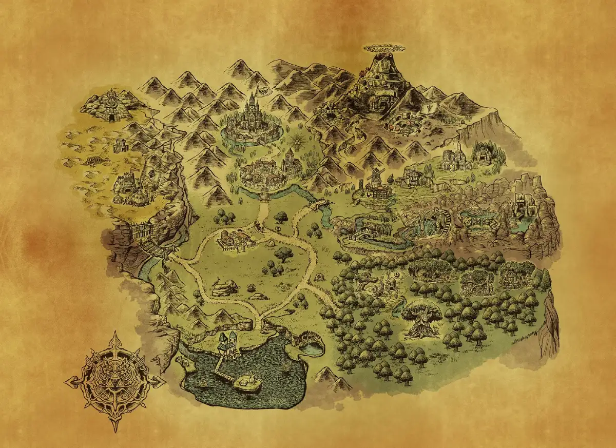 Zelda Ocarina of TIme full map
